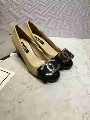 CHANEL Shallow mouth Block heel Shoes Women--031